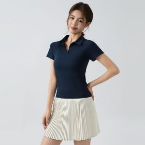 Quick Drying Breathable Polo Collar Fitted Short Sleeve T-Shirt