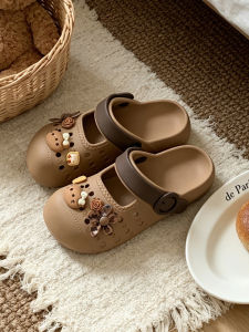 XIXITIAO | Cute Mary Jane Style EVA Sandals with Cat and Flower Design Non-slip Arch Support