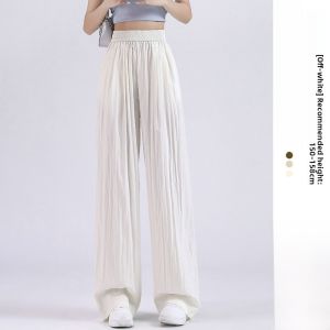 Ice Silk Yamamoto Pants Women Summer Thin High Waist Straight Loose Drapey Casual Sun Protection Wide Leg Pants