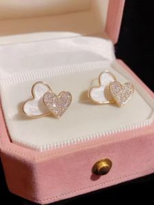 ต่างหูรูปหัวใจสุดหรูหรา S925 เงินแท้ ดีไซน์เนอร์ ดีไซน์เก๋ไก๋สำหรับผู้หญิง ต่างหูรูปหัวใจสุดหวาน ต่างหูแบบห้อย