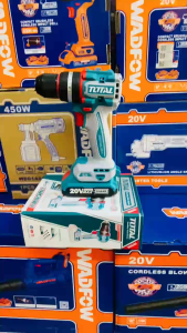 TOTAL MÁY KHOAN BÚA DÙNG PIN 20V KHÔNG CHỔI THAN TOTAL CHÍNH HÃNG TIDLI205581 (01 PIN 20V-2.0Ah)