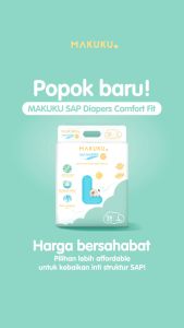 [3 PACK] MAKUKU SAP Diapers Comfort Fit Tape/Pants Ukuran NB/S/M/L/XL/XXL - Popok Bayi Anti Gumpal Extra Dry