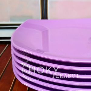 6 PCS Piring Saji Kotak Melamin Tebal 9 Inch Piring Saji Nasi Goreng dan Lainnya