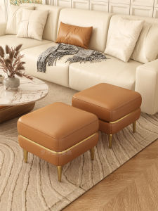 Light Luxury High Grade Sense Sofa Stool Footstool Home Doorway Home Wear Shoes Footstool Modern Simple Footrest Low Stool
