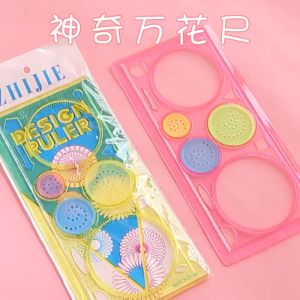 EZYLITTLES Children Drawing Ruler DIY Sketch Art Ruler Fancy Stationery Tool School Supply Pembaris Lukisan