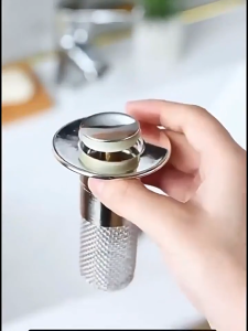 ตะแกรงกรองอ่างล้างหน้า อุปกรณ์จับผมในห้องน้ํา ตะแกรงกรองท่อ สแตนเลส ไม่เป็นสนิม ป้องกันท่อตัน