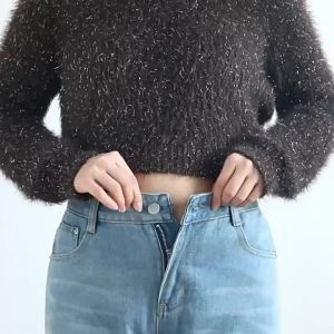 Easy-Adjust 12pcs Button Extenders For Jeans Pants Waist Button Extender For Pant Waistband Expander Pants Waist Extension