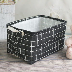 Large Size Cotton Linen Home Textile Storage Box Waterproof Toy Basket Book Snack Miscellaneous Goods Box Dormitory Organizer