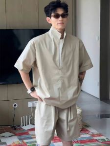 XIBAIYI | Bộ Đồ Dạo Phố Mùa Hè Kích Cỡ XL Vải Lanh Lụa Mát