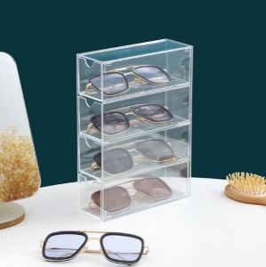 Local Seller 4 Tier Acrylic Desktop Organizer Utility Drawer Type Versatile Sunglasses Cosmetic Stationery Glasses Household Supplies