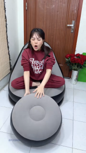 TTLLKK lazy sofa หนา flocking โซฟา พองขี้เกียจเอนกายสุทธิสั้นดงเดียวที่สะดวกสบาย อุจจาระนอนพักกลางวันแม่งสร้างสรรค์แบบพกพานก้าอี