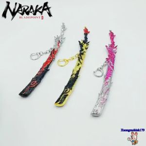 Mô hình Naraka Bladepoint Hồng Hoa Tinh - Lạc Anh - Nhã Cúc kiếm Katana kim loại 22cm