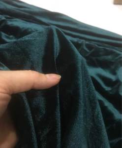 Vải Nhung Tuyết Hàn màu xanh ve chai (khổ 1m6)may đầm dạ hội áo dài đầm kiểu thời trang
