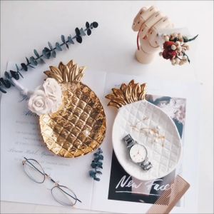 Nordic  Design Pineapple Dish Jewelry Storage Decorative Ornaments