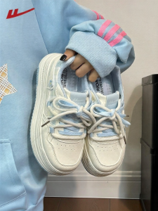 Warrior | Dairy Blue Thick Sole Flower Leisure Shoe