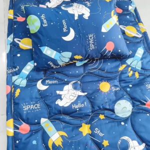 Bộ gối nệm cho bé 80x150cm vải cotton satin phù hợp đi học họa tiết dễ thương