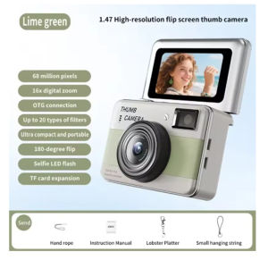 New 4K HD CCD High Definition Digital Camera 3000W Pixel Digital Camera Selfie Compact Camera Entry-level Camera Dual Camera
