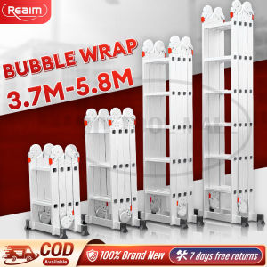 Ladder Foldable Ladder12FT 16FT 20FT Ladder AluminiumHeavy Duty Portable Double Ladder Thickened AdjustableMulti Purpose