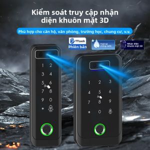 Khóa Cửa Thông Minh TTLOCK Với Nhận Diện Khuôn Mặt 3D Bàn Phím Vân Tay Mã Điện Tử Ứng Dụng Điều Khiển Từ Xa RF Mở Khóa Bằng Thẻ RFID Bảo Mật Gia Đình