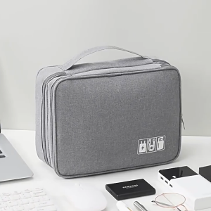 Travel Electronic Gadget Storage Bag Large Capacity Multiple Grids Waterproof Cable Charger Power Bank Storage Box Pouch Portable Multi-Function Travel Bag