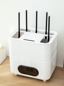 Living Room Desktop Wireless Router TV Box Storage Box Wide Bandwidth Optical Cat Placement Holder Plastic Cable Organizer
