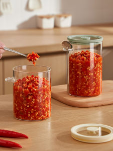 YYIEDERNG | High Borosilicate Glass Sealed Storage Jars for Chili Sauce and Preserves