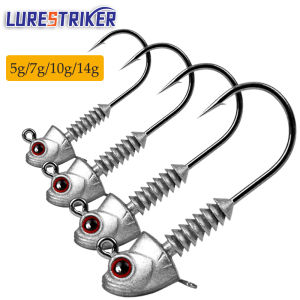 15PCS 5g 7g 10g 14g FishHead Screw Jigging Hook Fishhook for Artificial Soft Worm Lure Bait Bass Redfine Pike Trout Hook