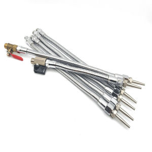 Stainless Steel 304 Long Sharp Tip Spray Nozzle Straight Water Column Cleaning Spray Head Magnetic Base Universal Metal Cooling Tube