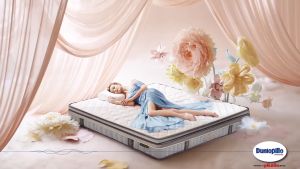 Nệm lò xo túi song song  Dunlopillo Elizabeth nâng tầm thẩm mỹ sang trọng cho phòng ngủ - Độ cao 34cm