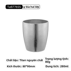 Tiartisan | Ly Tiện Lợi Đôi Giữ Nhiệt Titanium