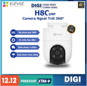 [FREESHIP] Camera Wifi Ngoài Trời  EZVIZ H8C 2MP Full HD 1080P - Quay quét 360 - Đàm thoại 2 chiều - Có màu ban đêm - DIGI Smart Home