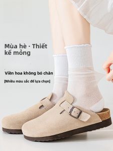 MiiOW | Tất lưới thoáng khí chống trượt chống mùi mùa hè mới cho nữ Tất cotton dài đến giữa bắp chân chống lão hóa không có xương