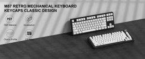 WOMIER 122คีย์ย้อนยุคสีขาวกุญแจหมวกคู่ยิงเชอร์รี่หมวกคีย์ที่กำหนดเองโปรไฟล์สำหรับเชอร์รี่ MX สวิตช์คีย์บอร์ดเล่นเกมกล