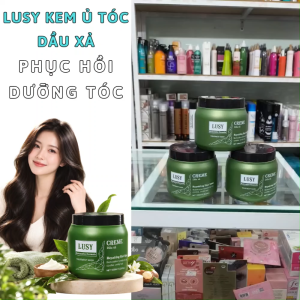 Kem ủ tóc hấp dầu LUSY 1000ml Giúp tóc bóng mượt vào nếp tự nhiên Hương thơm dễ chịu