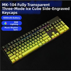 JIAGONG | Bàn Phím Cơ Không Dây 87 Phím Chế Độ Im Lặng RGB Màu Xanh Matcha