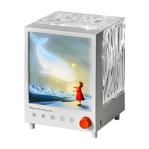 กล่องออโรร่าโปรเจคเตอร์ไฟกลางคืนบลูทูธแสงโดยรอบพร้อมเสียงรบกวนสีขาวลดแสงแบบ Stepless ข้างโคมไฟสําหรับตกแต่งห้องนอน