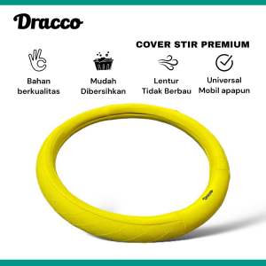Sarung setir mobil premium DRACCO Sarung stir Cover Stir kuning Steering wheel cover ZERO YELLOW