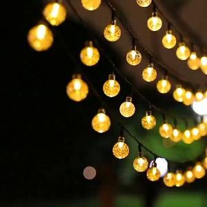 โซล่าเซลล์ 20/50/100 LEDไฟกระพริบ แต่งสว ไฟแต่งสวน ไฟวินเทจ ไฟปิงปอง ต่อหลายๆชุดได้ไม่ต้องเดินสาย