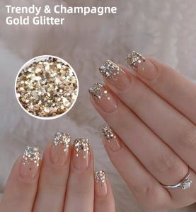 Summer 2023 Nail Glitter Trendy Manicure Decorative Purple Holographic Flashing Nail Dust Shiny Particle Nail Art Decoration