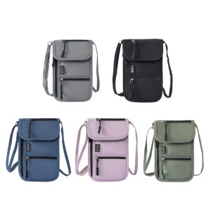 Personal Neck Wallet RFID Blocking Travel Passport Holder Hidden Neck Pouch Super Lightweight Organizer with Adjustable Strap