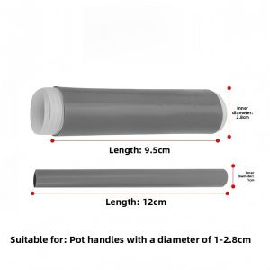 Heat Resistant Silicone Handle Cover for Stainless Steel Iron Wok Anti Slip Large Spoon Cooking Utensil Universal Fit