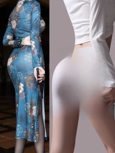 Miiow | High Waist Ice Silk Safety Pants Womens Summer Thin Briefs Abdomen Lifting Flag Robe Special Seamless Cotton Underwear