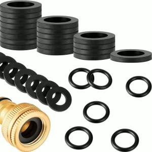 10Pcs Rubber Ring Flat Gasket Sealing Ring Flexible Pipe Bath Bathroom Shower Hose Washers Rubber Seals For Shower Head Hose