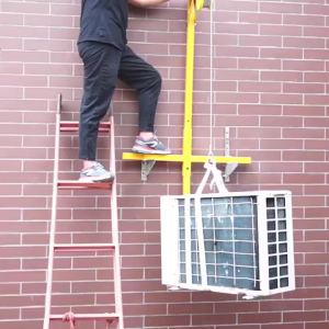 Air Conditioner Outdoor Unit Lifting Tool Set With Manual Hand Winch And Adjustable Support Bracket Portable Aircon For AC Condenser Mounting And Removal With 5M/10M/20M/30M Winch