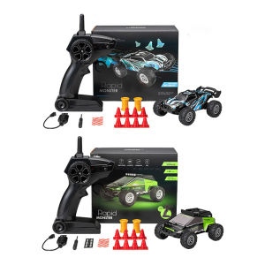 10TH1/32 Off-Road Trucks Toy 4WD Built in Dual LED Light Electric All Terrain Vehicle Electric RC Racing Buggy Boy Toy Gifts