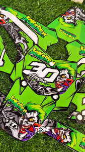 NEW DESIGN DECAL STIKER KLX 140 MOTIF KARTOON KARAKTER ANIMASI FULL BODY (FULL CUSTOM BEBAS DESIGN BEBAS REQUEST)