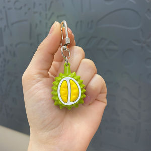 Creative Fruit Food Series Fake Durian Keychain Bag Pendant Couple Backpack Pendants Festive Gifts Single Piece Durian