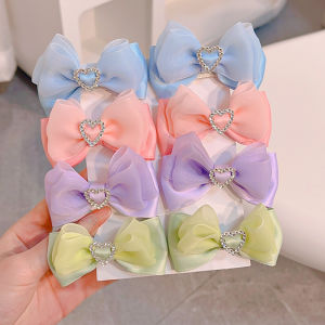 2 ชิ้น รัก คลิปผมหวานเด็กอุปกรณ์เสริมผมสามมิติโบว์เวเฟอร์สุทธิสีแดงเกาหลีคลิปหางม้าหมวกกันน็อก