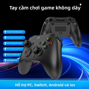 Bộ Điều Khiển Trò Chơi Không Dây Hall Joystick BT Cho PC Switch iOS PS3 Android Với Rung Đôi 2 Phím Tùy Chỉnh USB/Bluetooth/Type-C