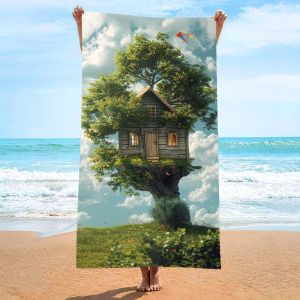 Cartoon Cat Beach Towel 100x180CM Large Size Sheet Yoga Blanket Fitness Swim Quick-dry Bath Towel Outdoor Travel Beach Blanket